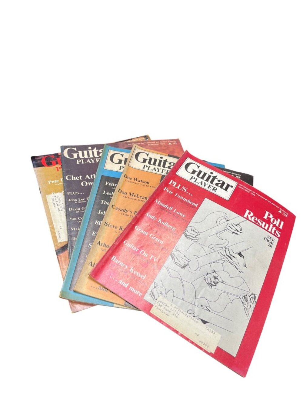 Guitar Player Vintage set of 5 magazines 9/73 2/72 4/72 8/72 5/72 SKU 10-468